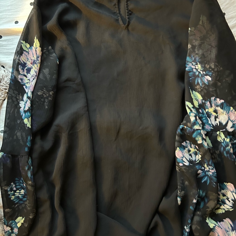 Floral Black Women's Top